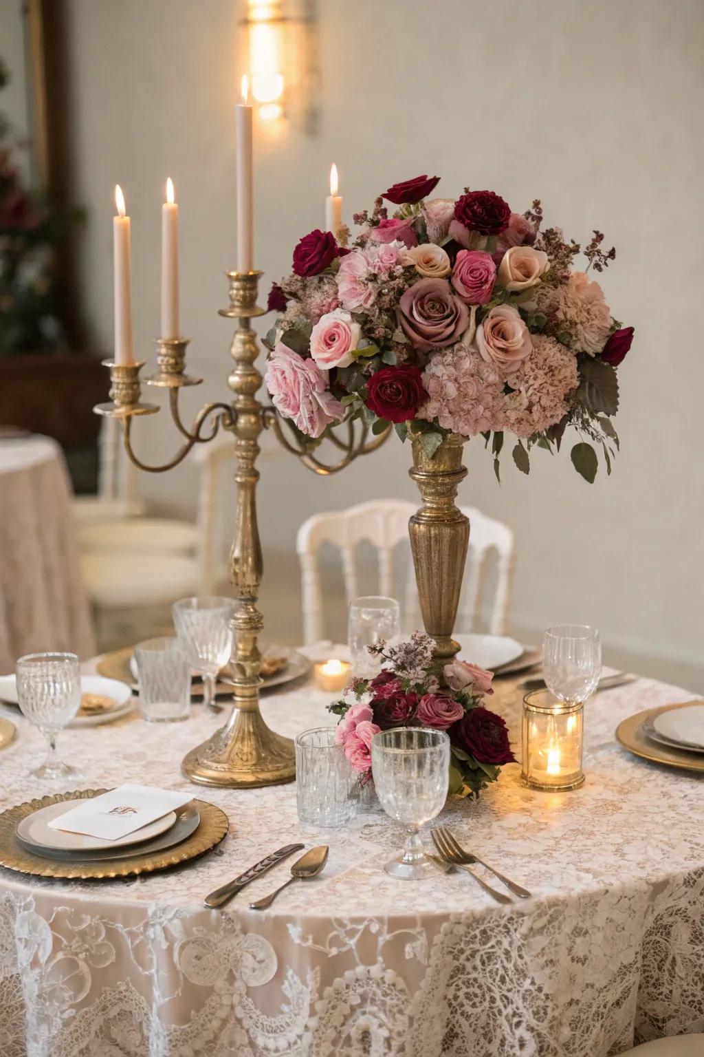 Light trees introduce romantic opulence to any table setting.
