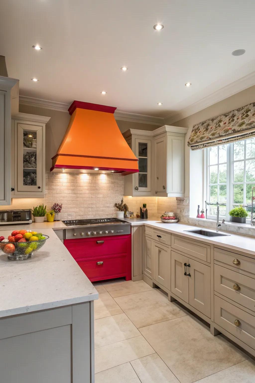 Bold colors make your range hood a standout feature.