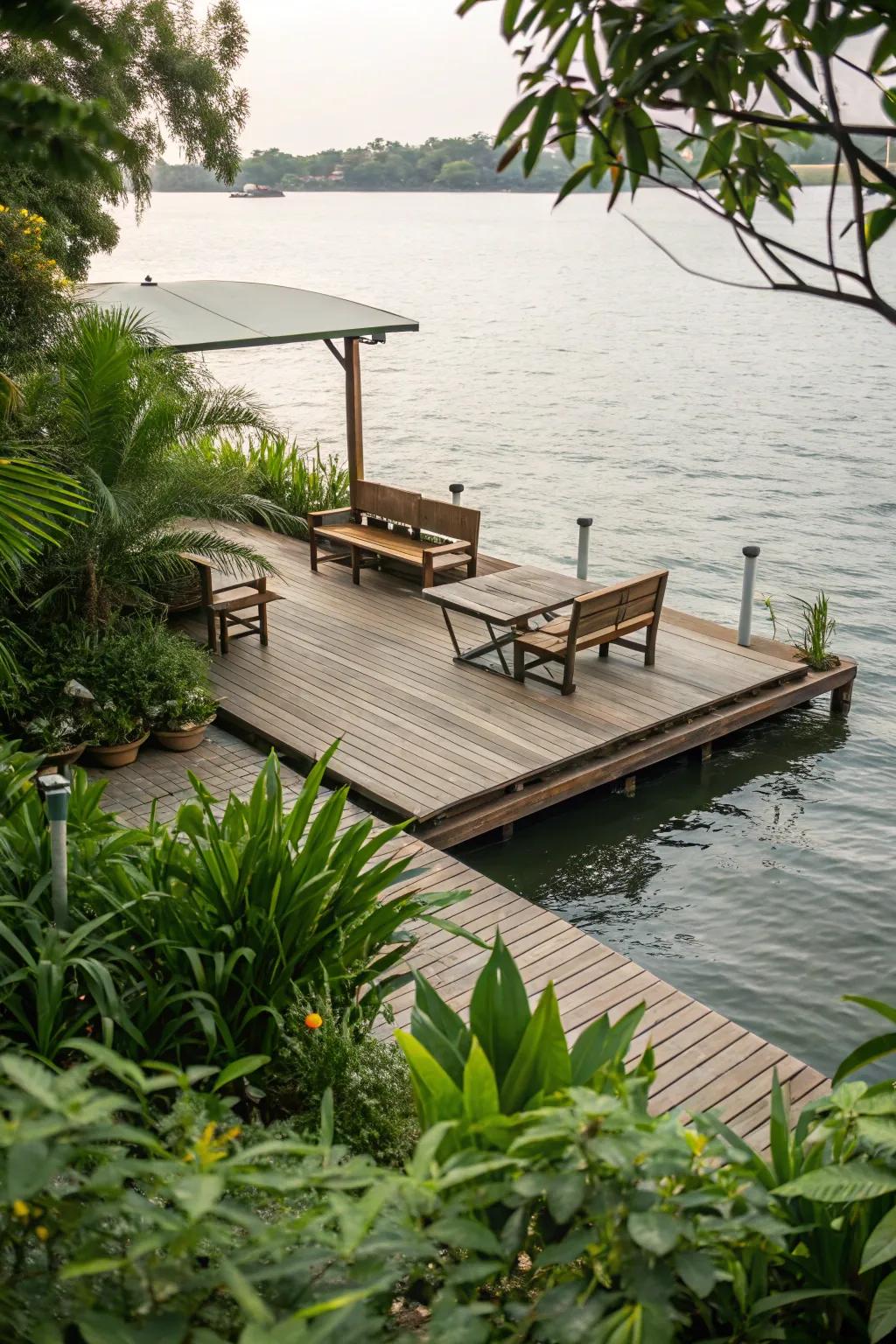 A dock made for relaxation.