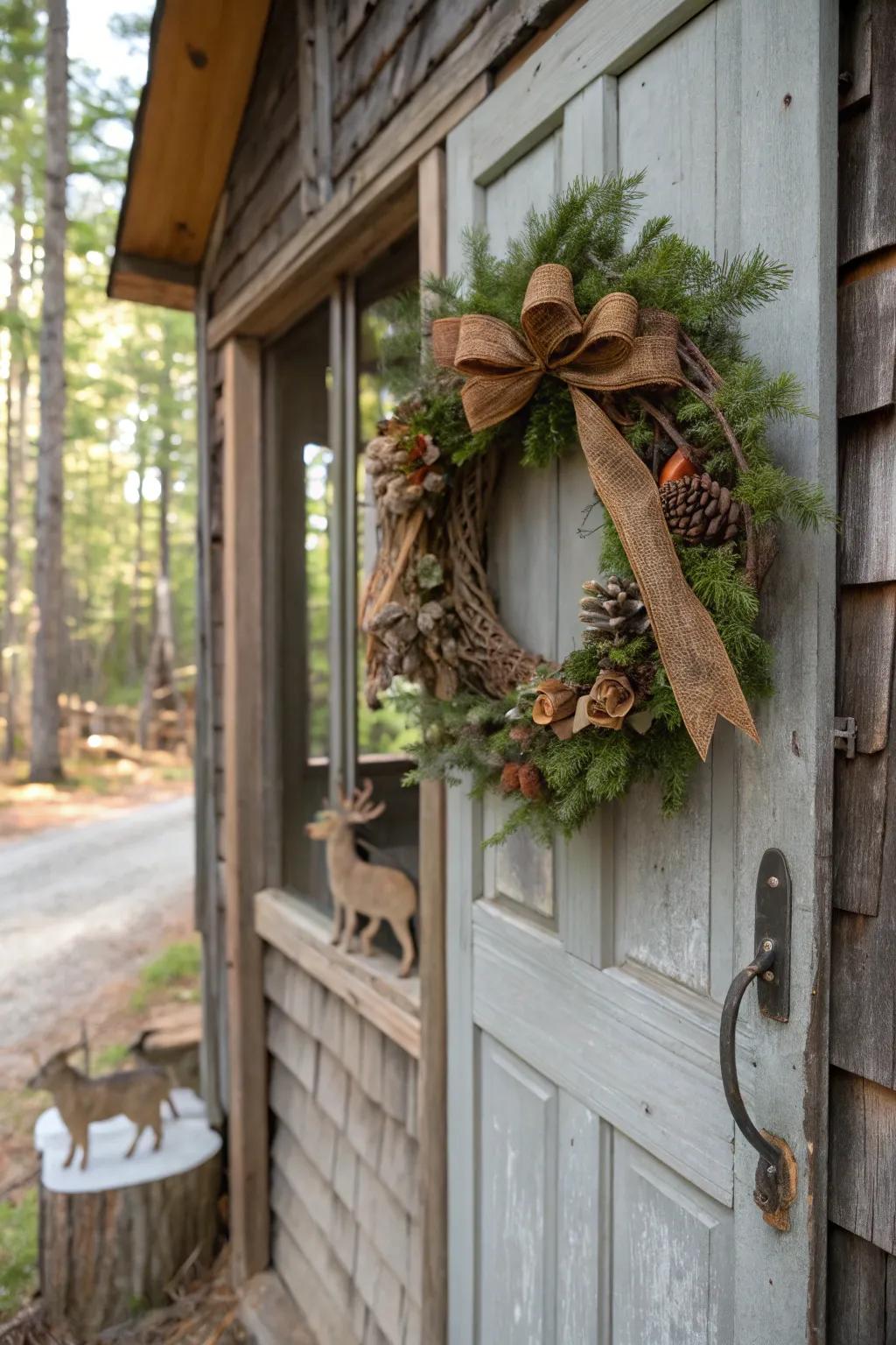 A magical forest wreath for those passionate about nature.