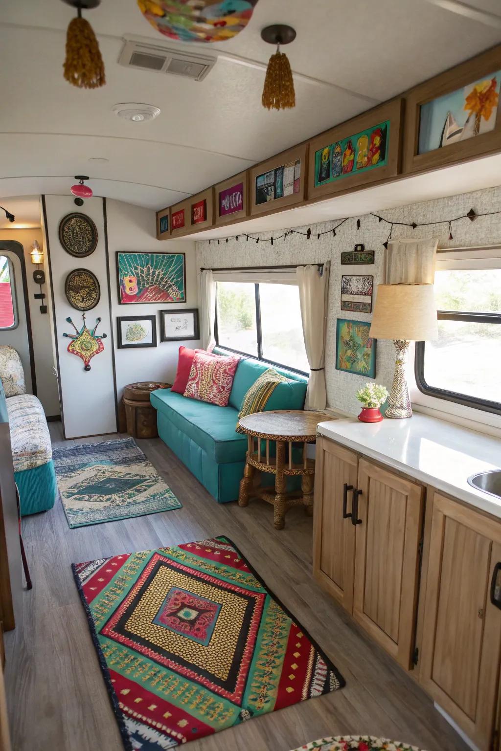 Personal touches instill the area with individuality.