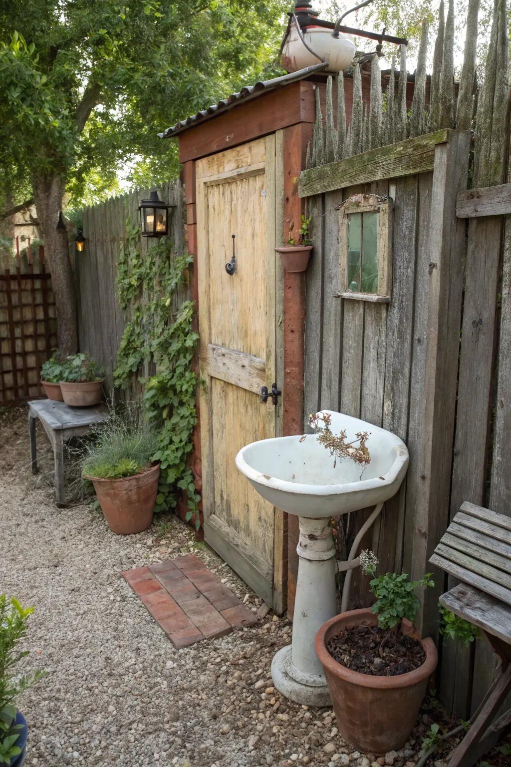 Classic parts include personality and appeal to this open-air setting.