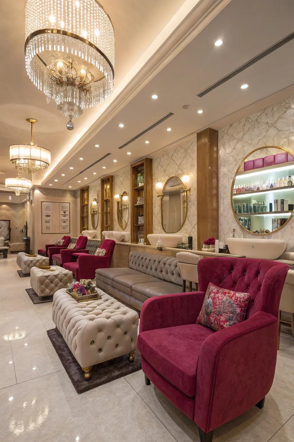 Luxurious seating ensuring customer comfort and style.