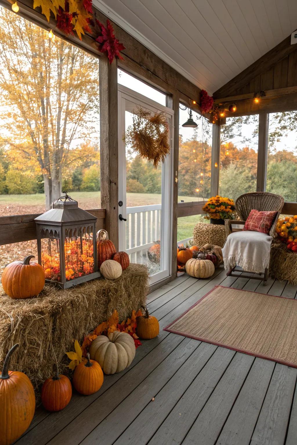 Seasonal decor keeps the porch vibrant and relevant.