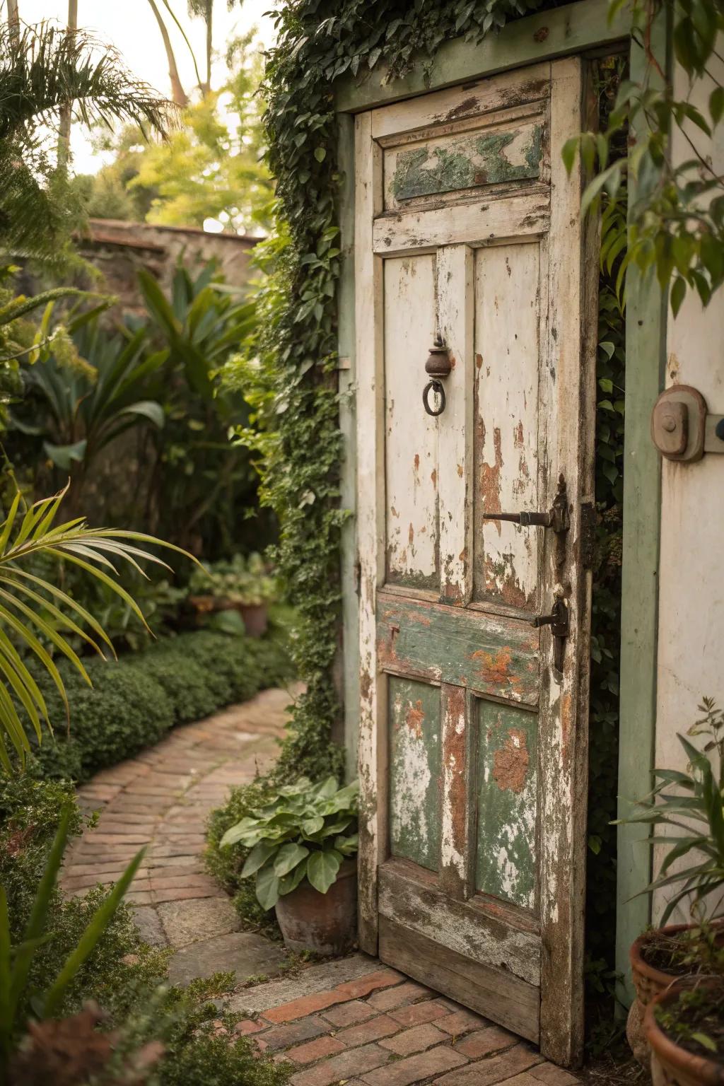 This secret garden has a period portal, full of history and character.