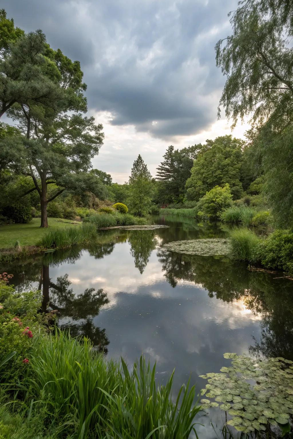 Produce reflections with a tranquil water mirror.