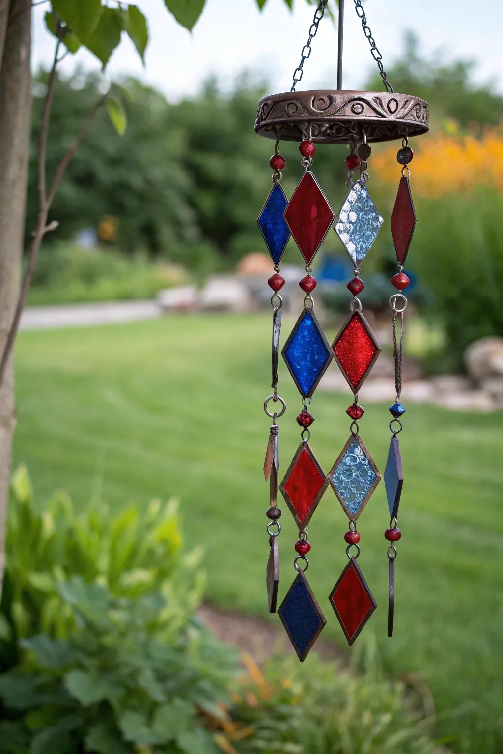 Crafted Harmony: Beautify your garden using the enchanting allure of repurposed sheet metal music makers.