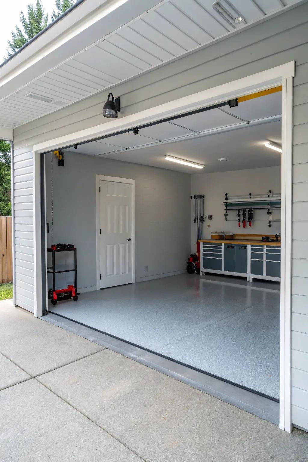 Give your garage a stylish look with bright paint.