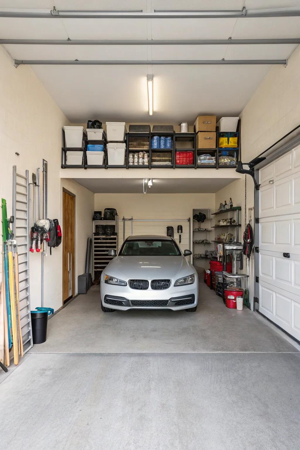 A tidy garage is welcoming and easy to maintain.