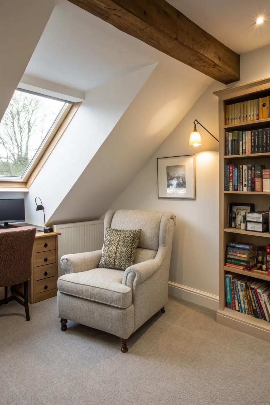 Designing a comfortable reading spot within your office