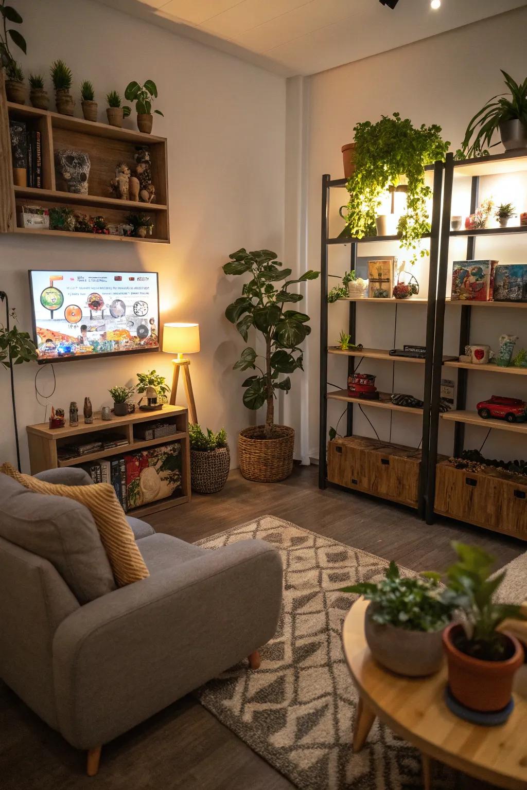 Decorative items add a personal touch to your gaming room.