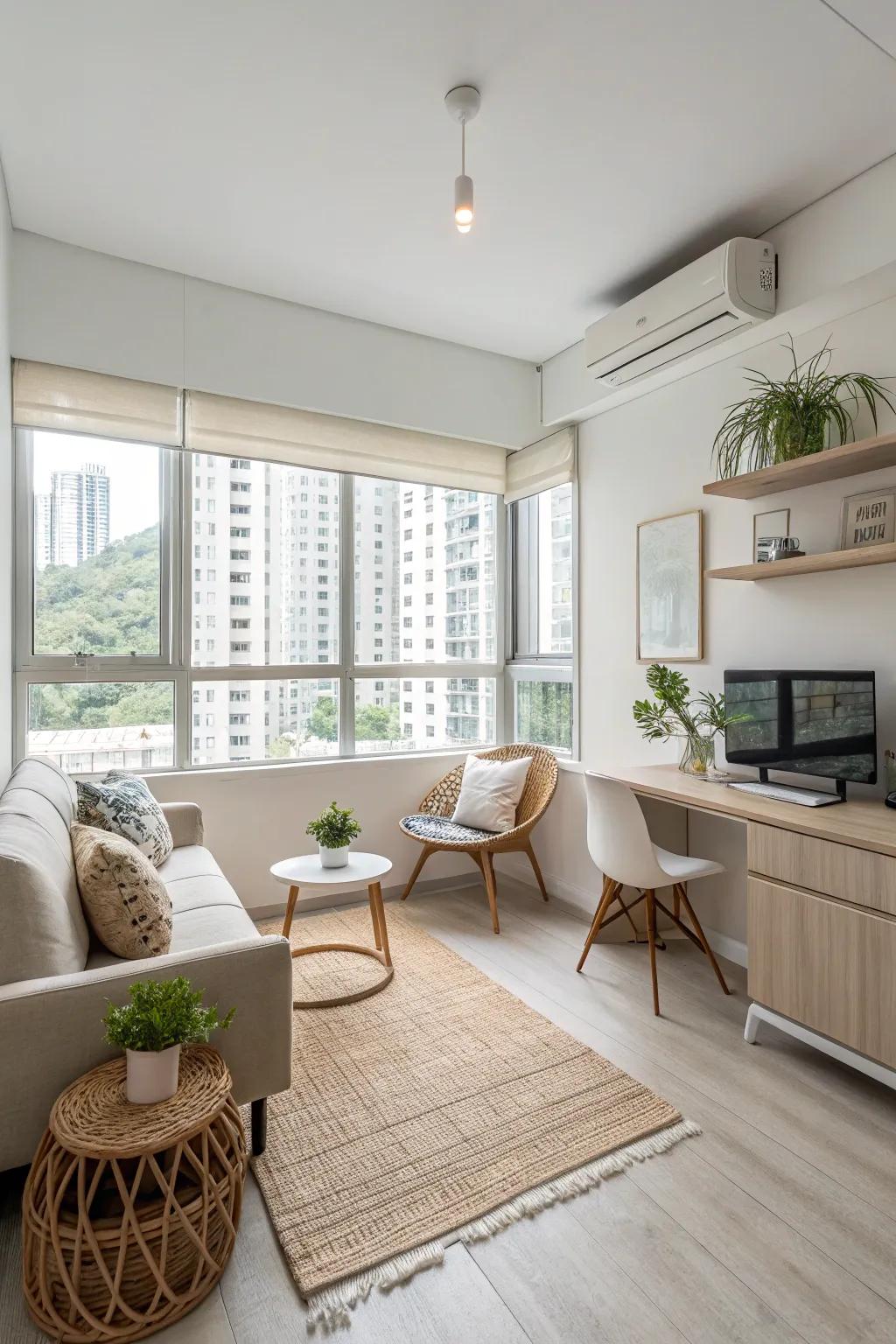 Minimalist design improves space perception.