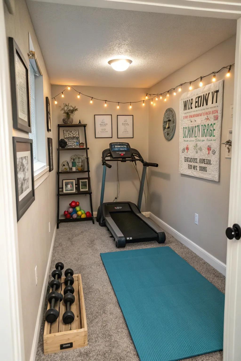 A well-utilized corner can become your go-to workout spot.