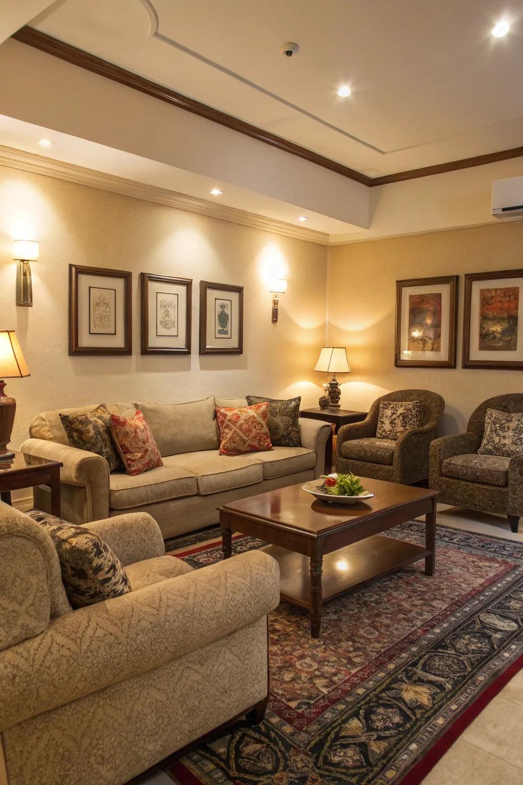 A snug nook for relaxation and ease.