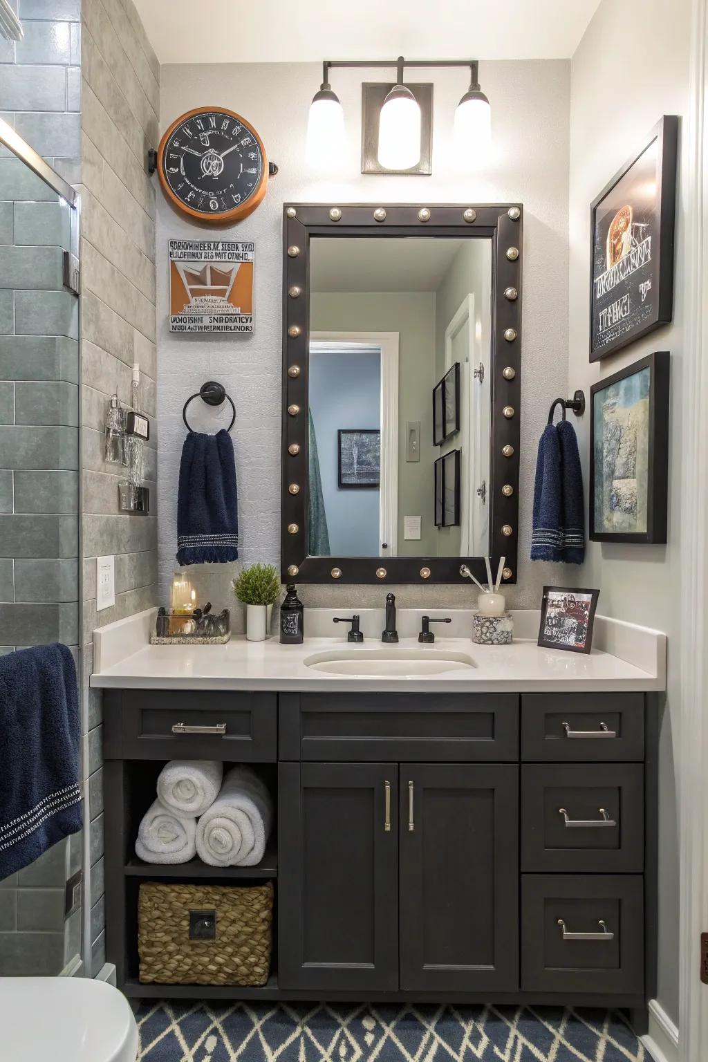 Unique items add character and interest to a bathroom.