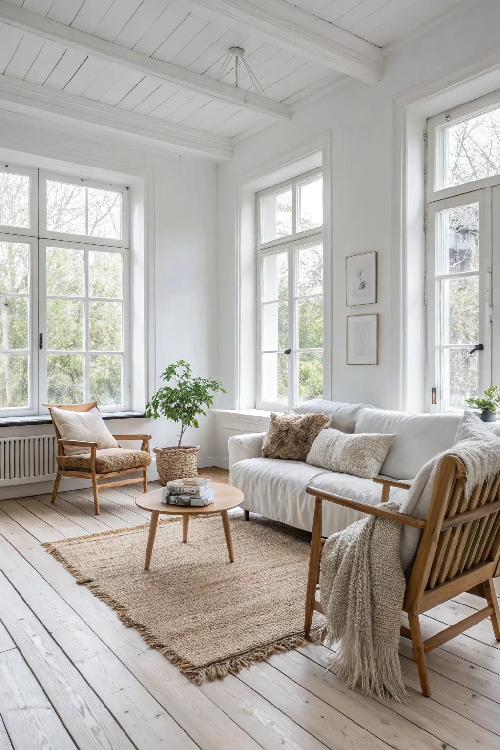Nordic clarity featuring sleek lines and natural components.