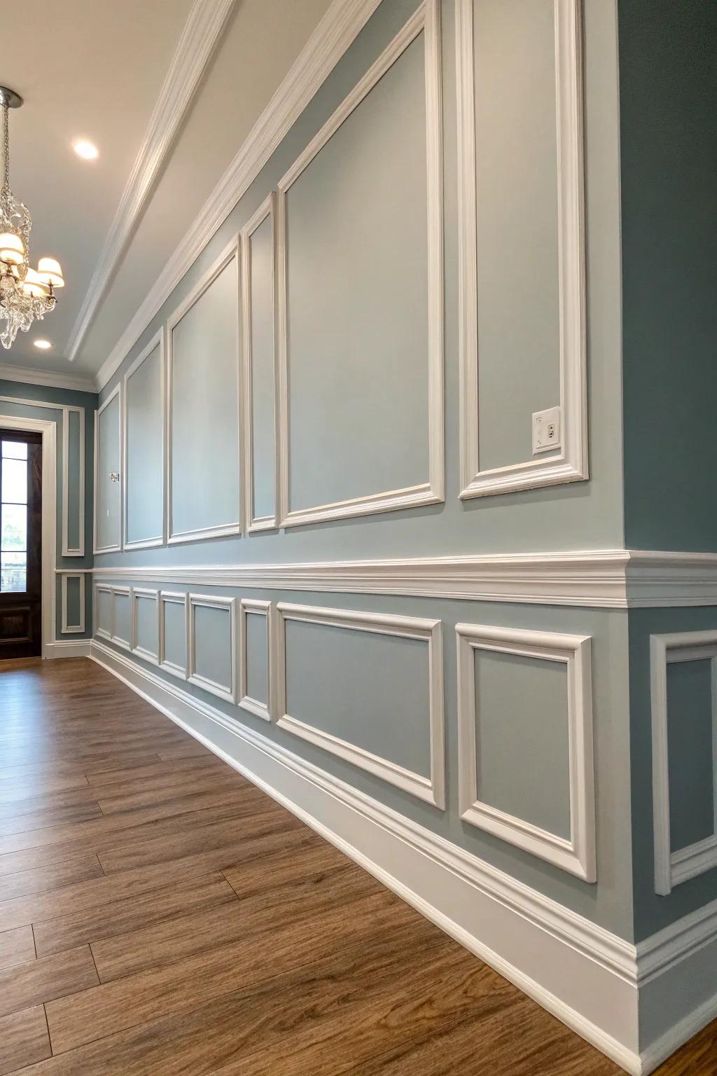 Stacking trims can add dimension and interest to tile designs.