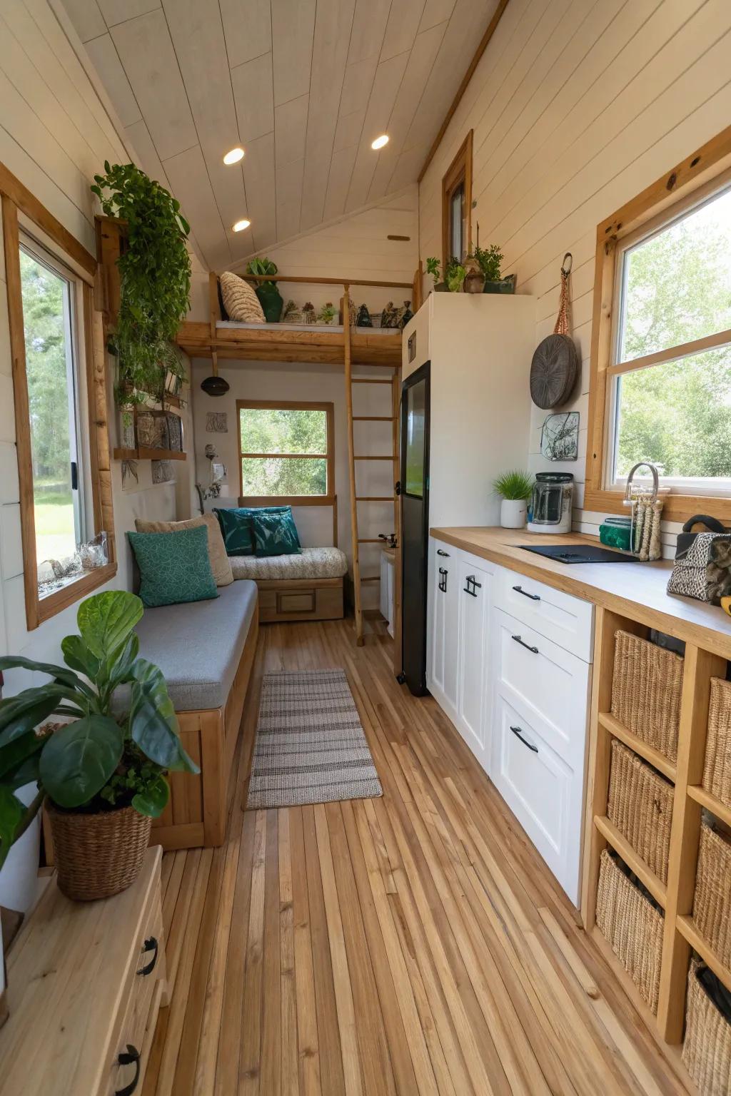 Sustainable living with eco-conscious materials.