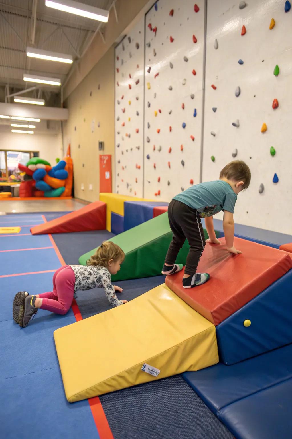 Promote physical activity with a toddler gym.