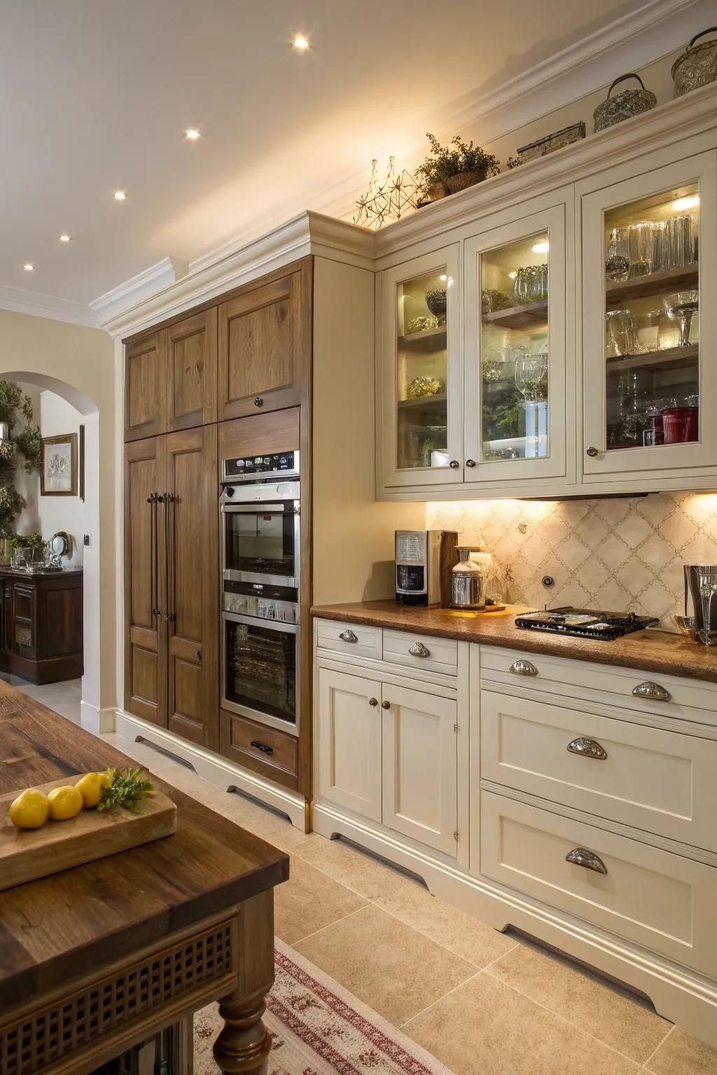 Built-in appliances offer a consistent and modern appearance.