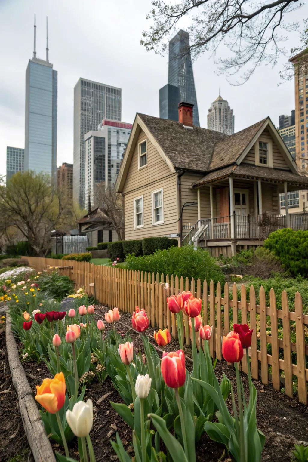 Blossoms in both rustic and urban gardens, demonstrating their adaptability and charm.