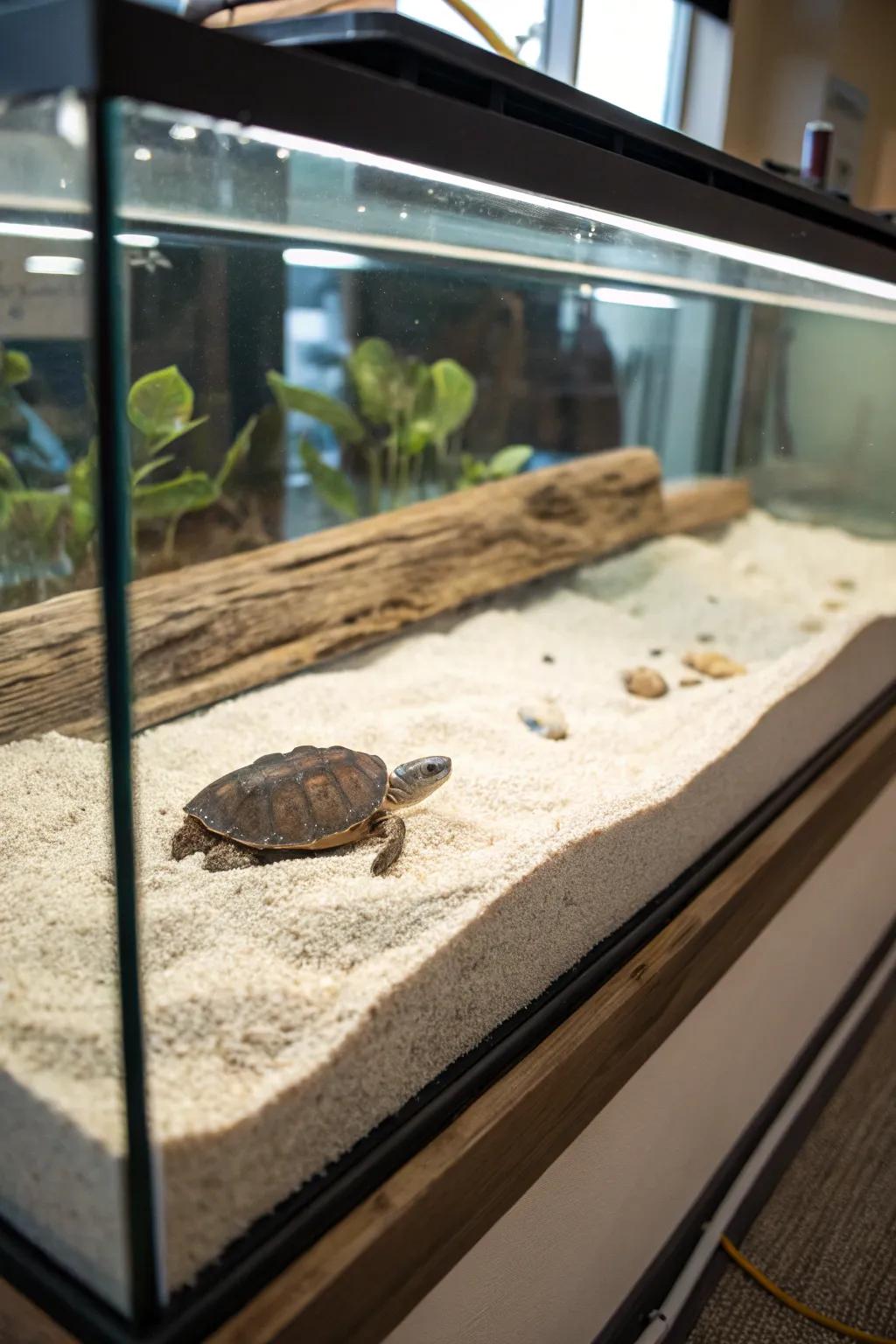 Fine granules contribute a trace of authenticity and amusement for turtles.