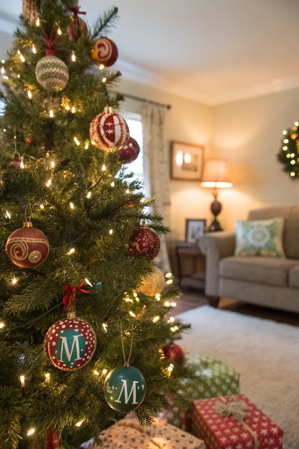 Customized decorations make your Valentine's tree uniquely yours.