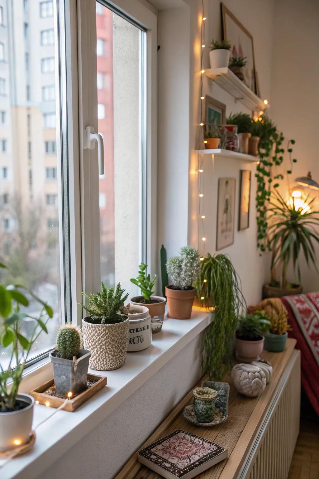 Windowsills: the perfect place for your favorite keepsakes.