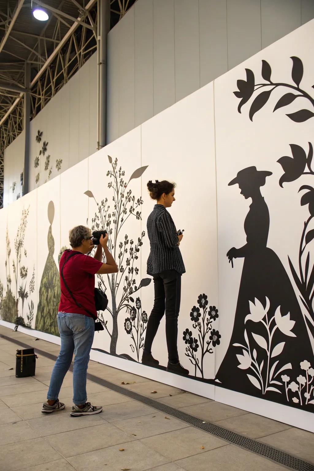 Silhouette art offers elegant surprises.