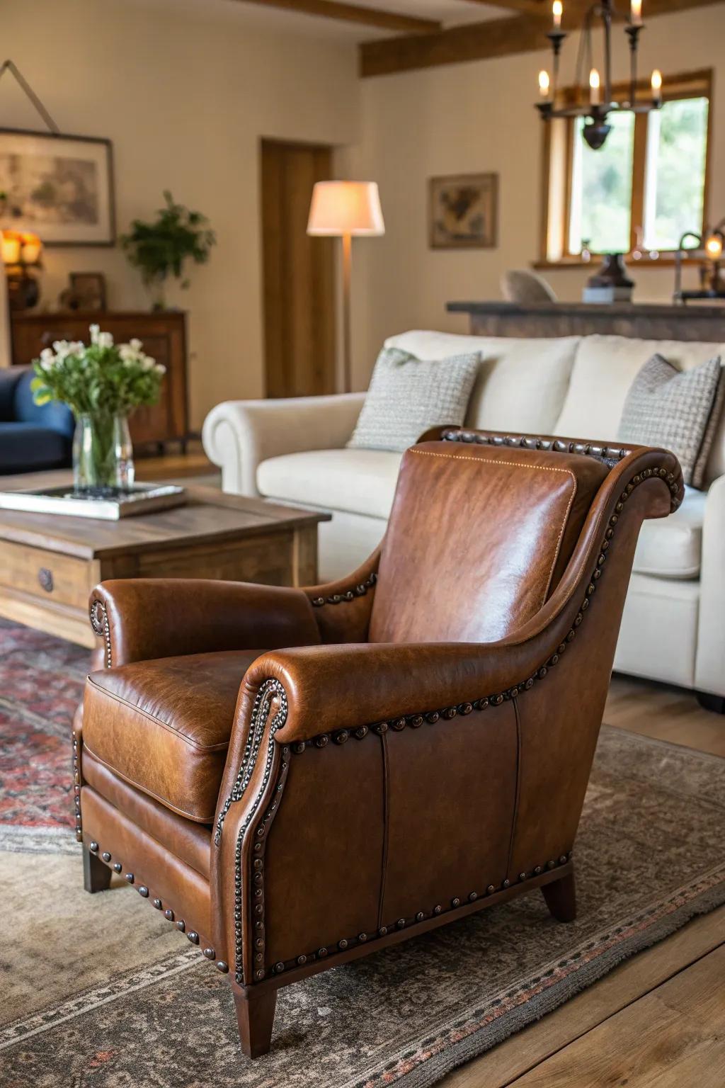 A mix of timeless and contemporary styles achieves a striking balance.