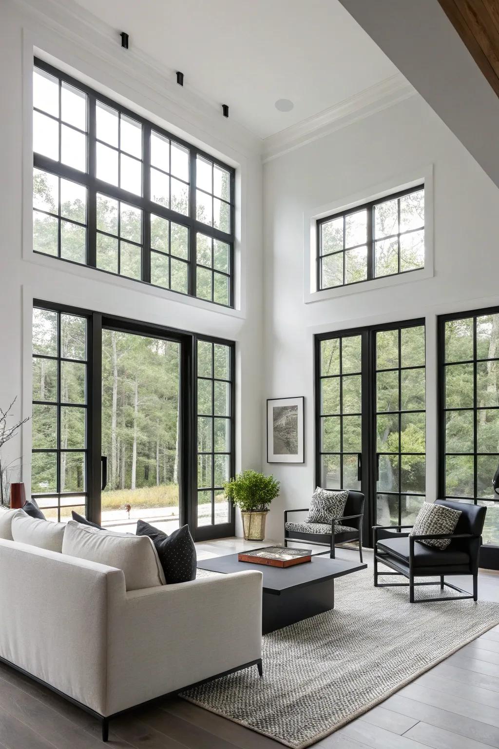 Dark borders add a modern, contrasting flair.