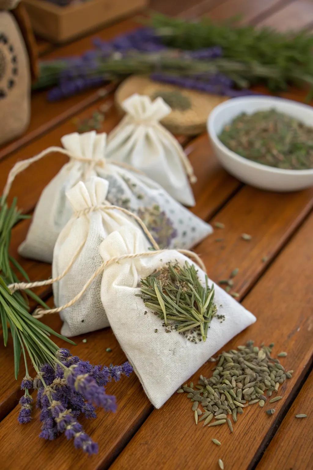 Evergreen scented bags for a natural, refreshing aroma.