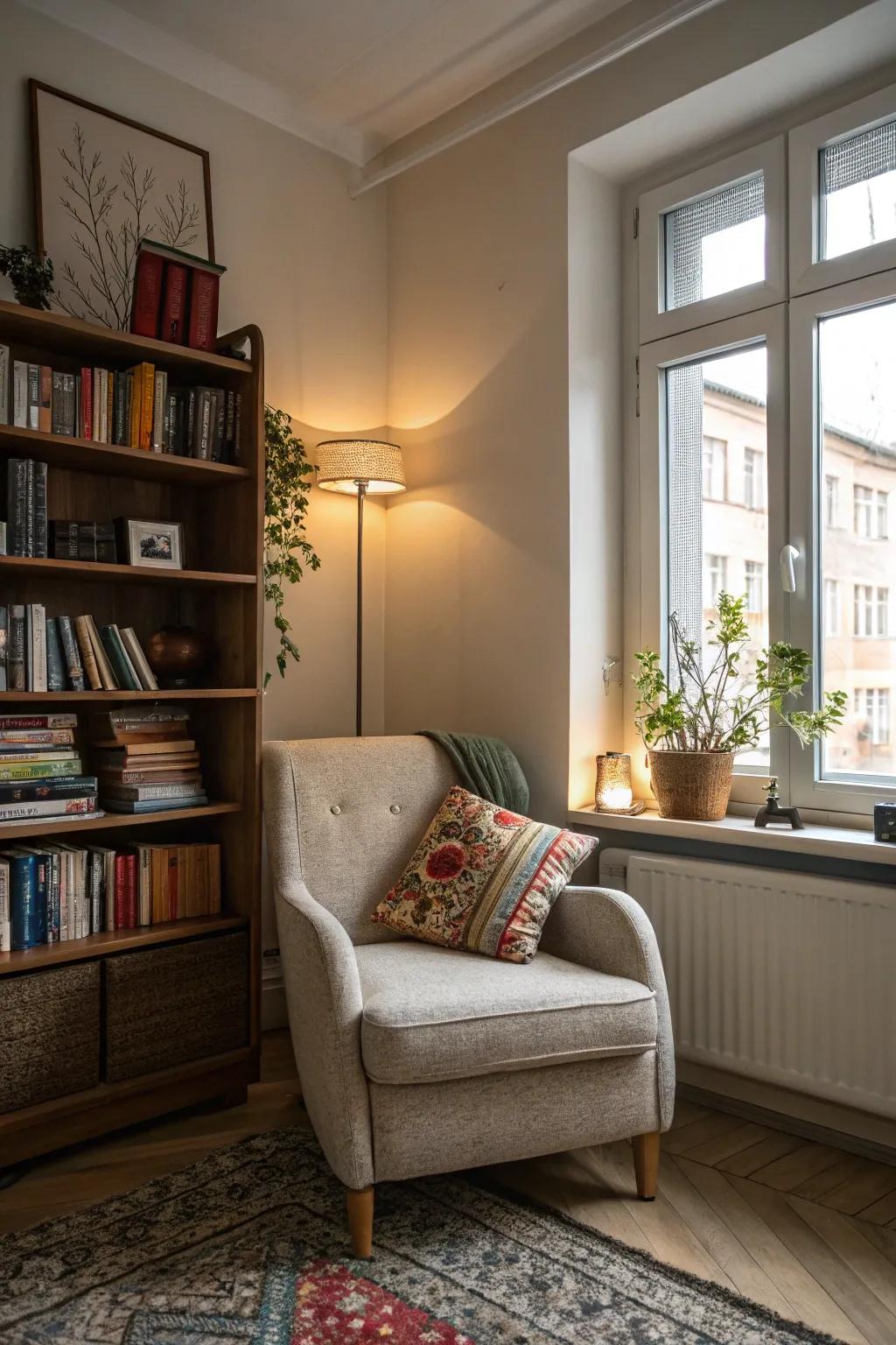 Comfort niches offer a personal sanctuary within your apartment.