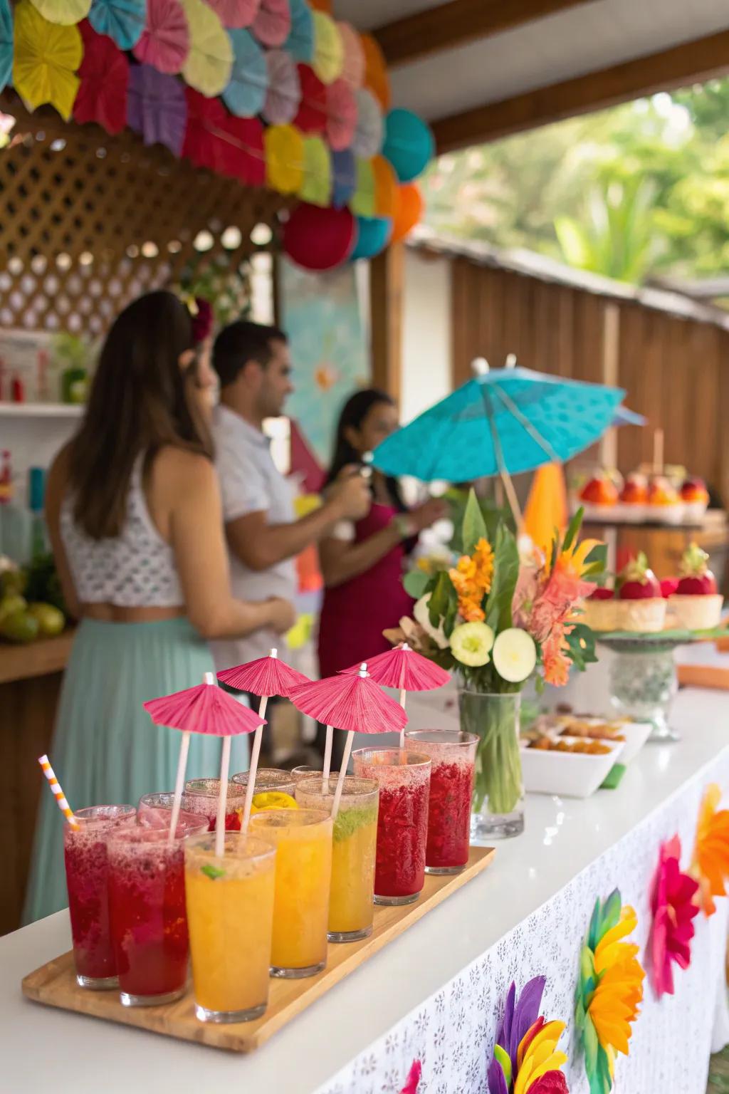 Mix things up with a stylish mocktail bar.