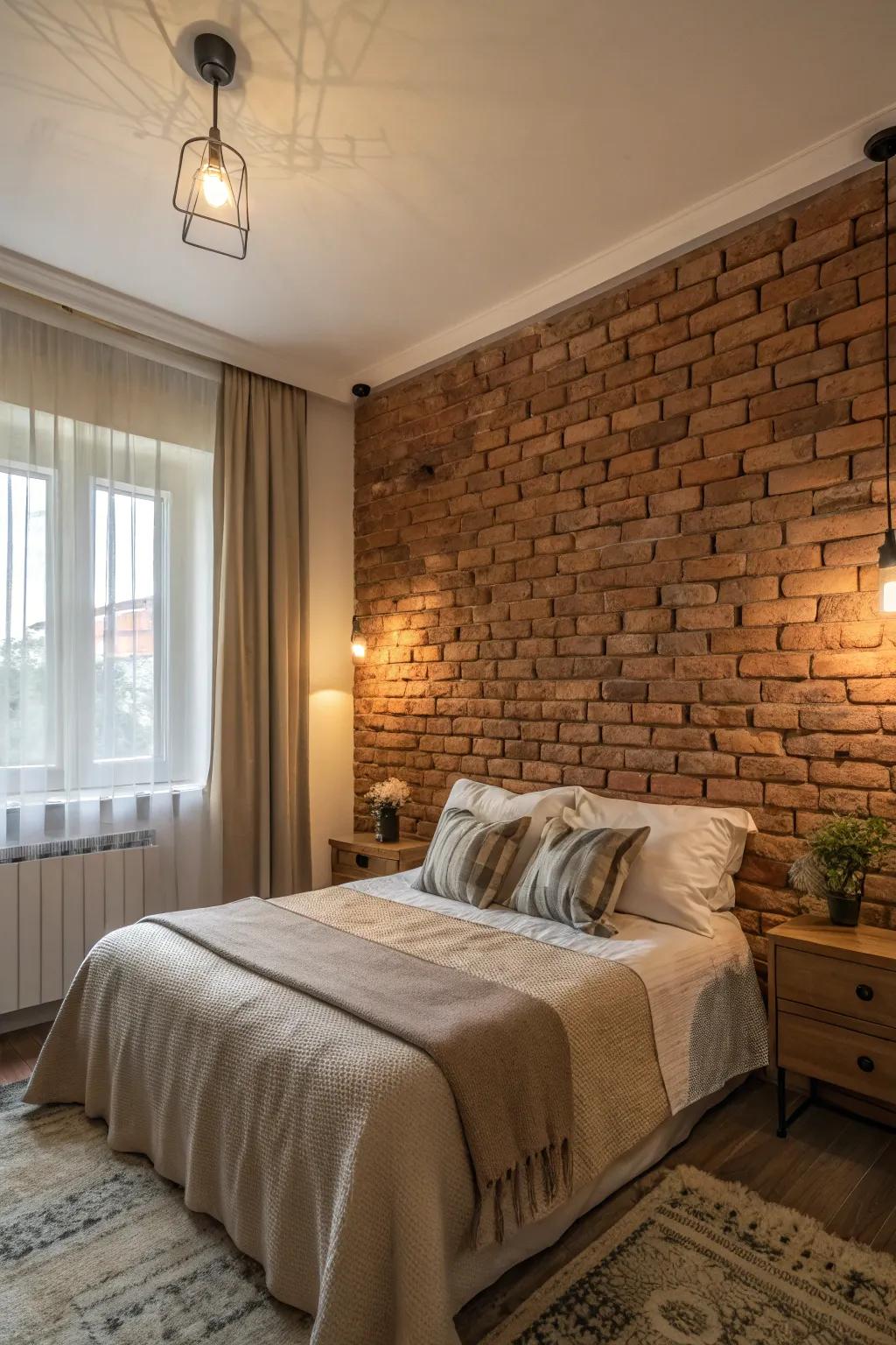 Accent walls introduce texture and visual interest