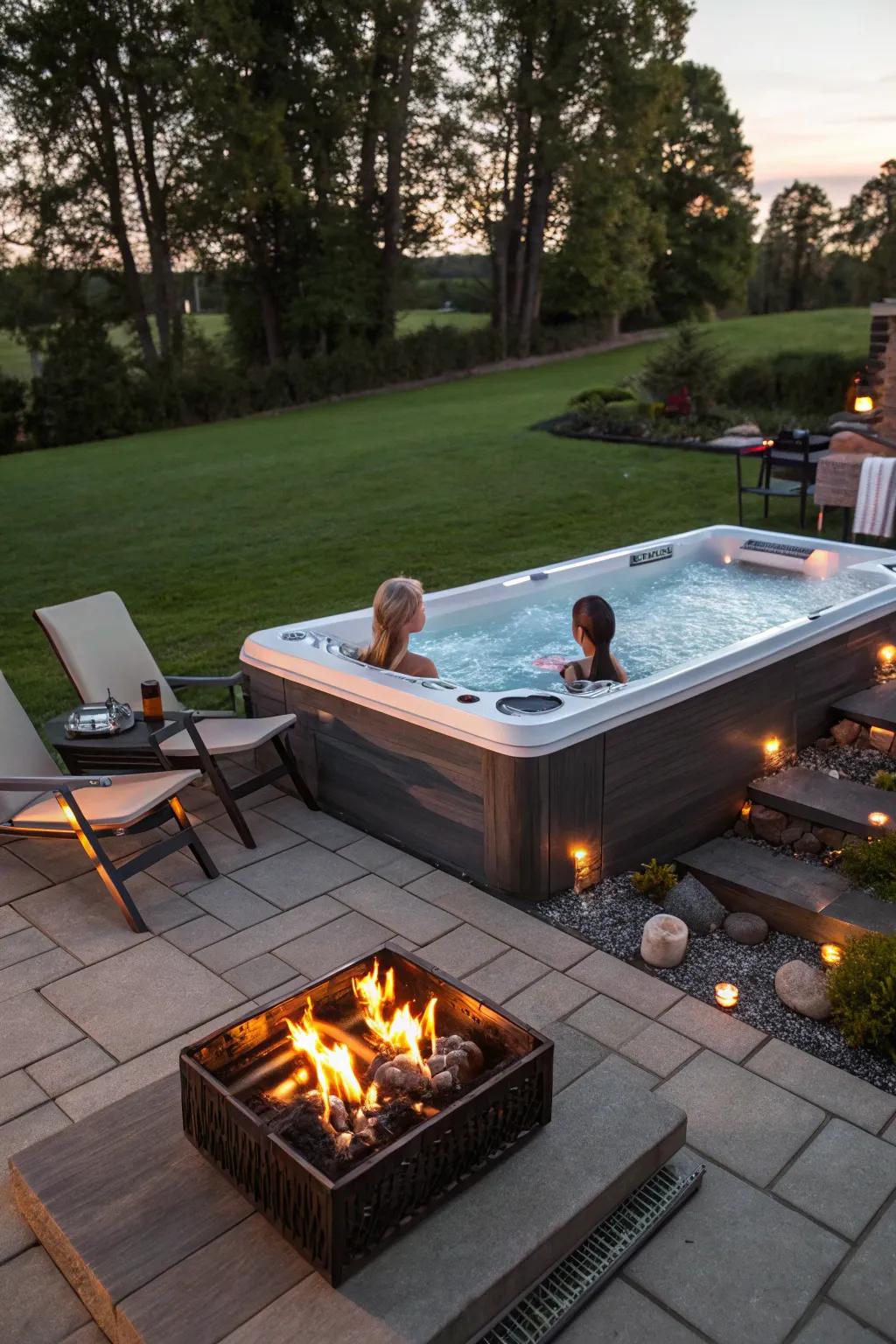 Fire sources give warmth and prolong the enjoyment.