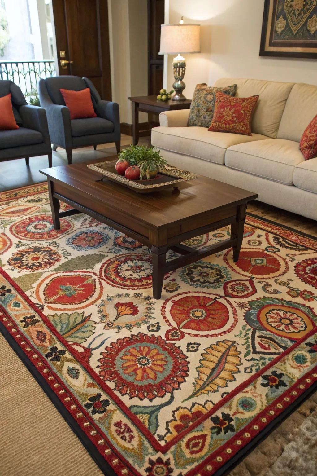 Delineate your area using a textured area textile.