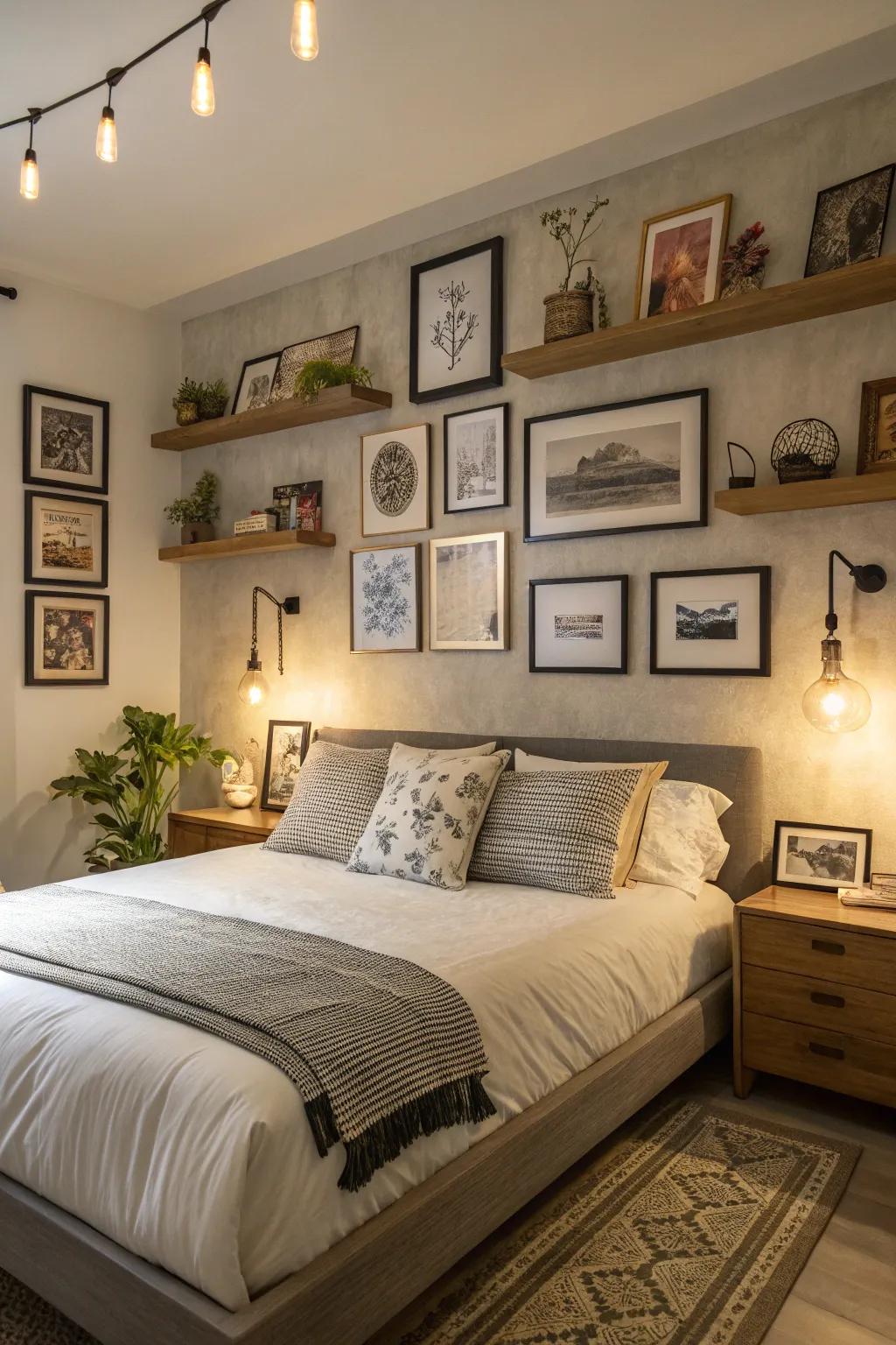 Create a unique style with a layered art and decor method.