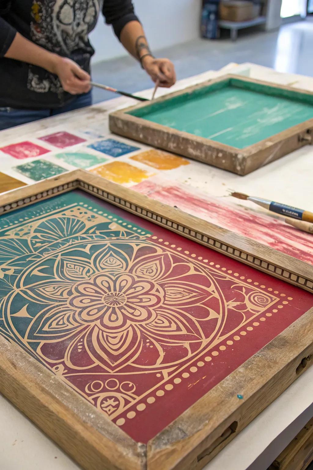 Uncover hidden colors using the sgraffito technique.