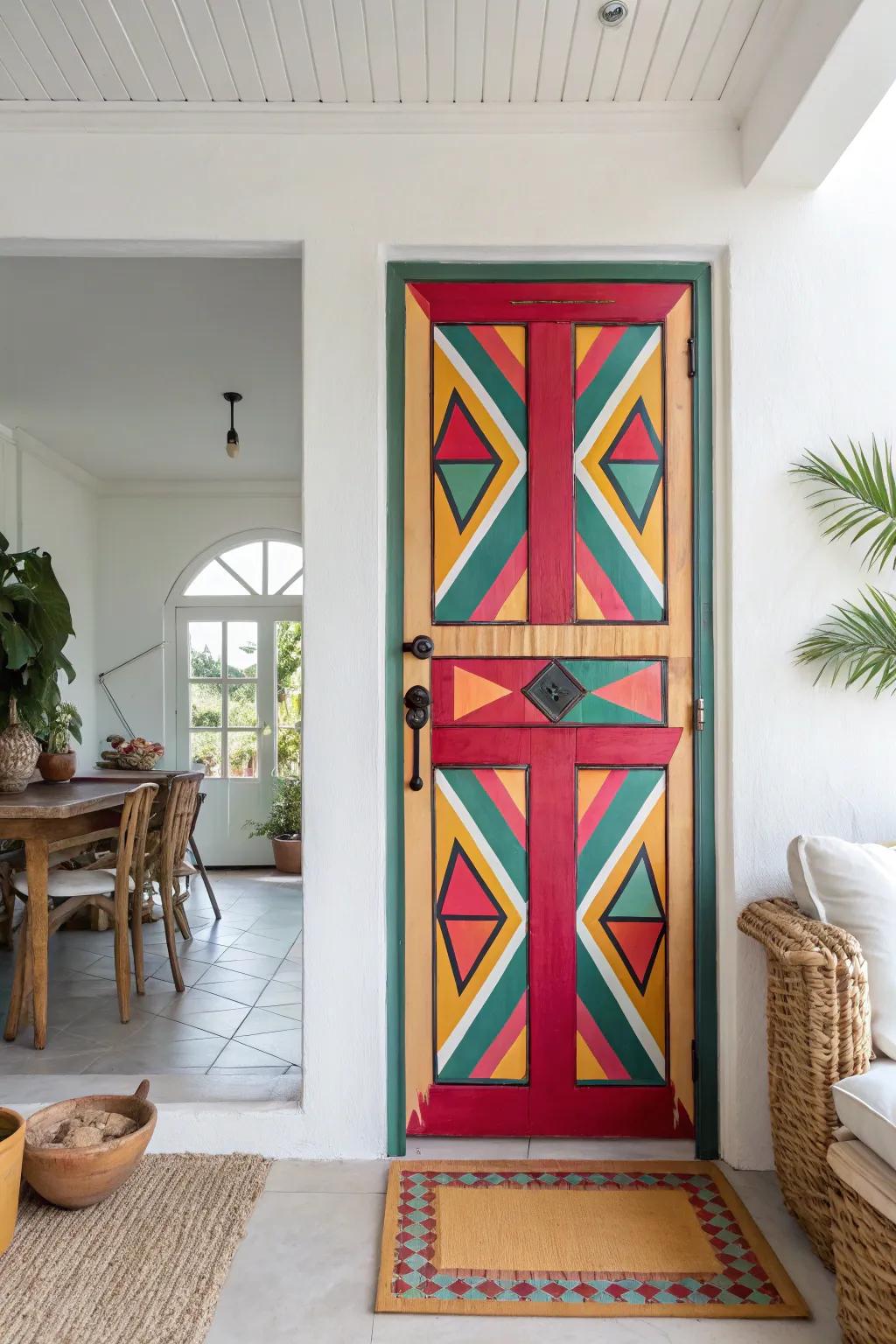 A geometric-patterned door that infuses a modern edge into any space.