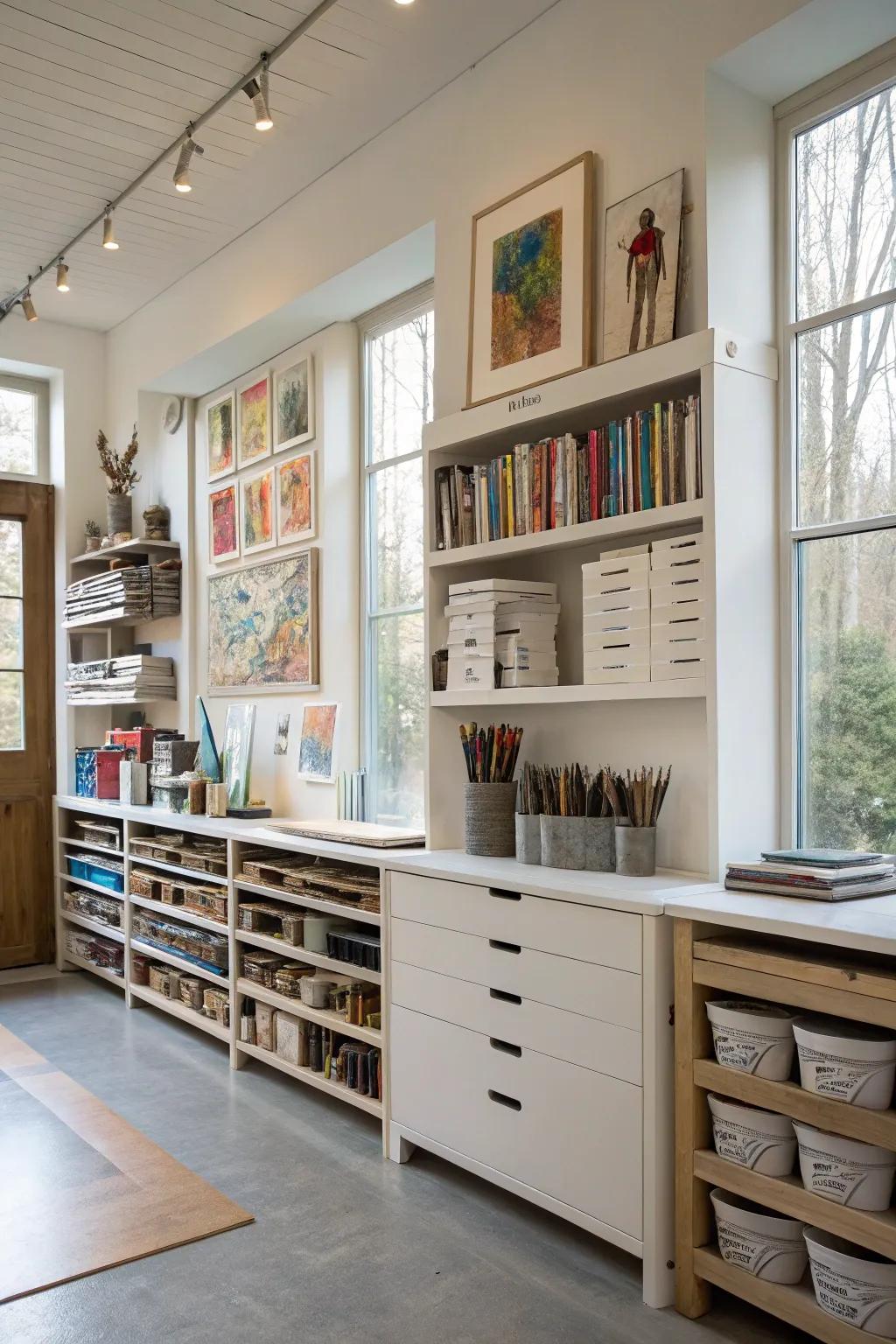 Maximize space using vertical solutions.