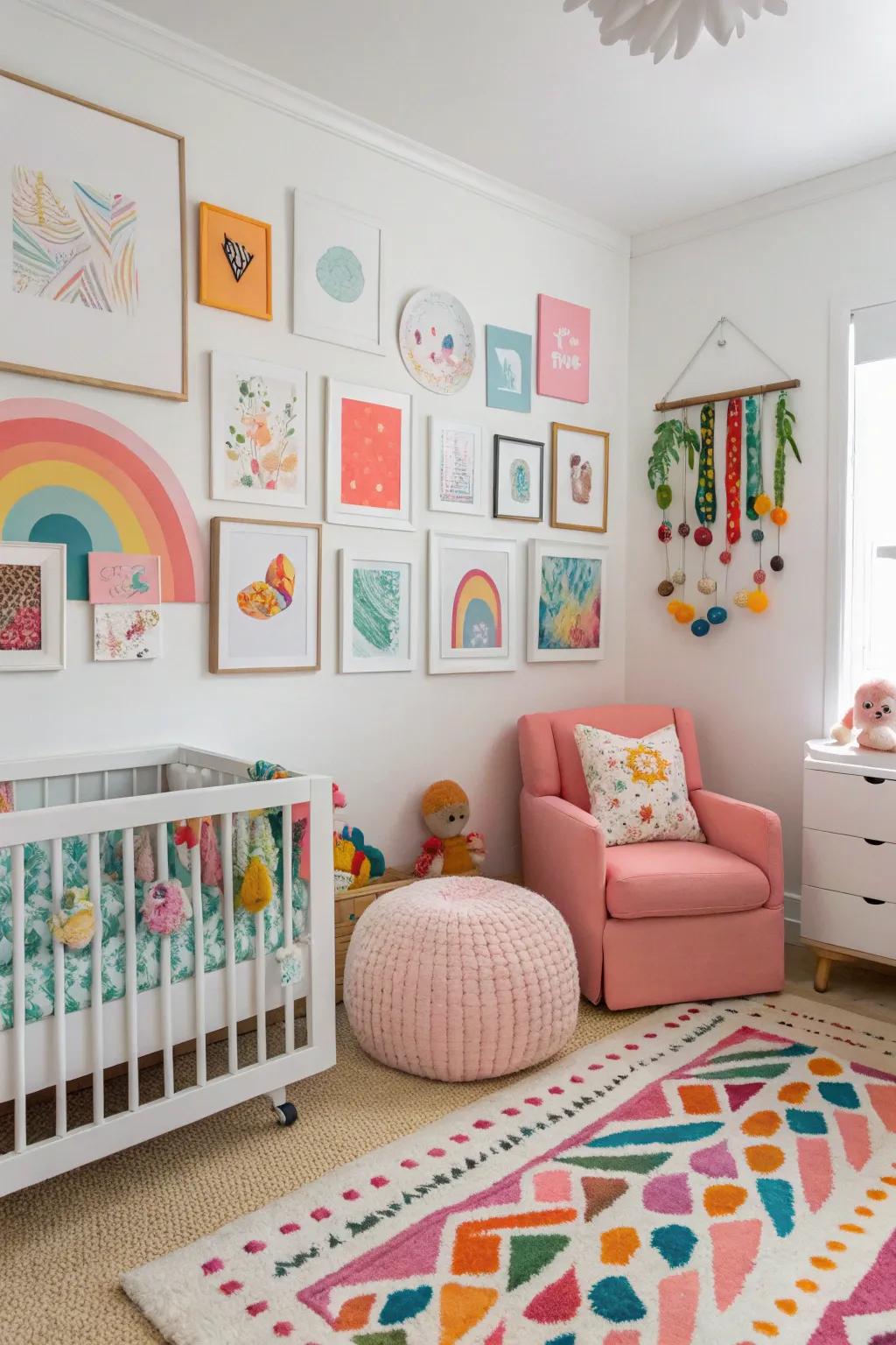 Allow creativity to flourish within a nursery inspired by art.