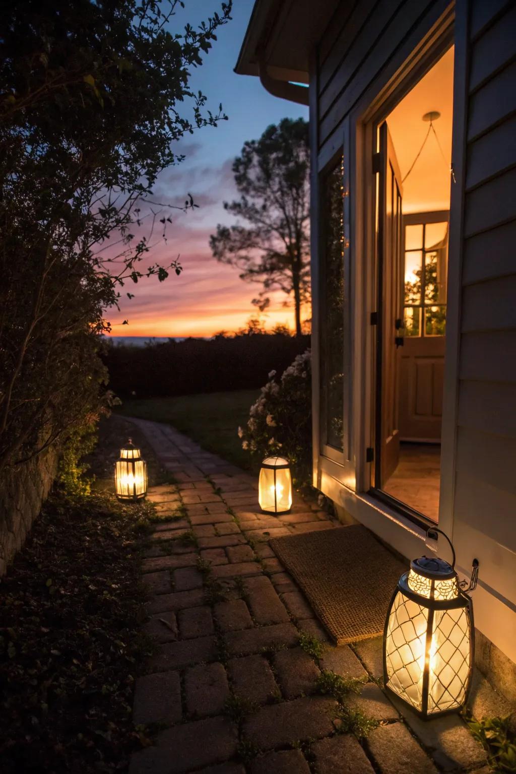 Solar-powered lanterns are a great eco-friendly way to light up your space.