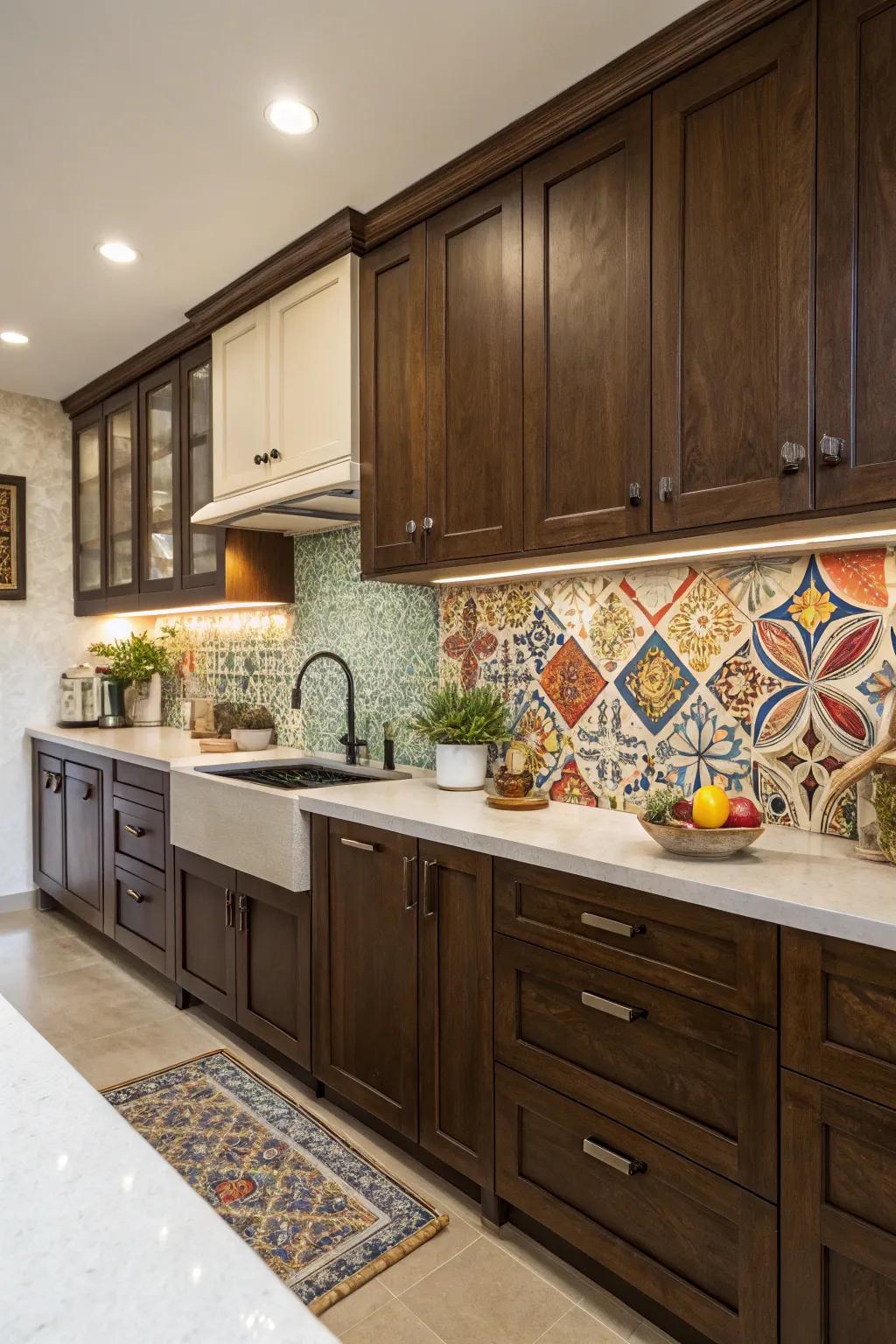 Brighten your space using bright ceramics.