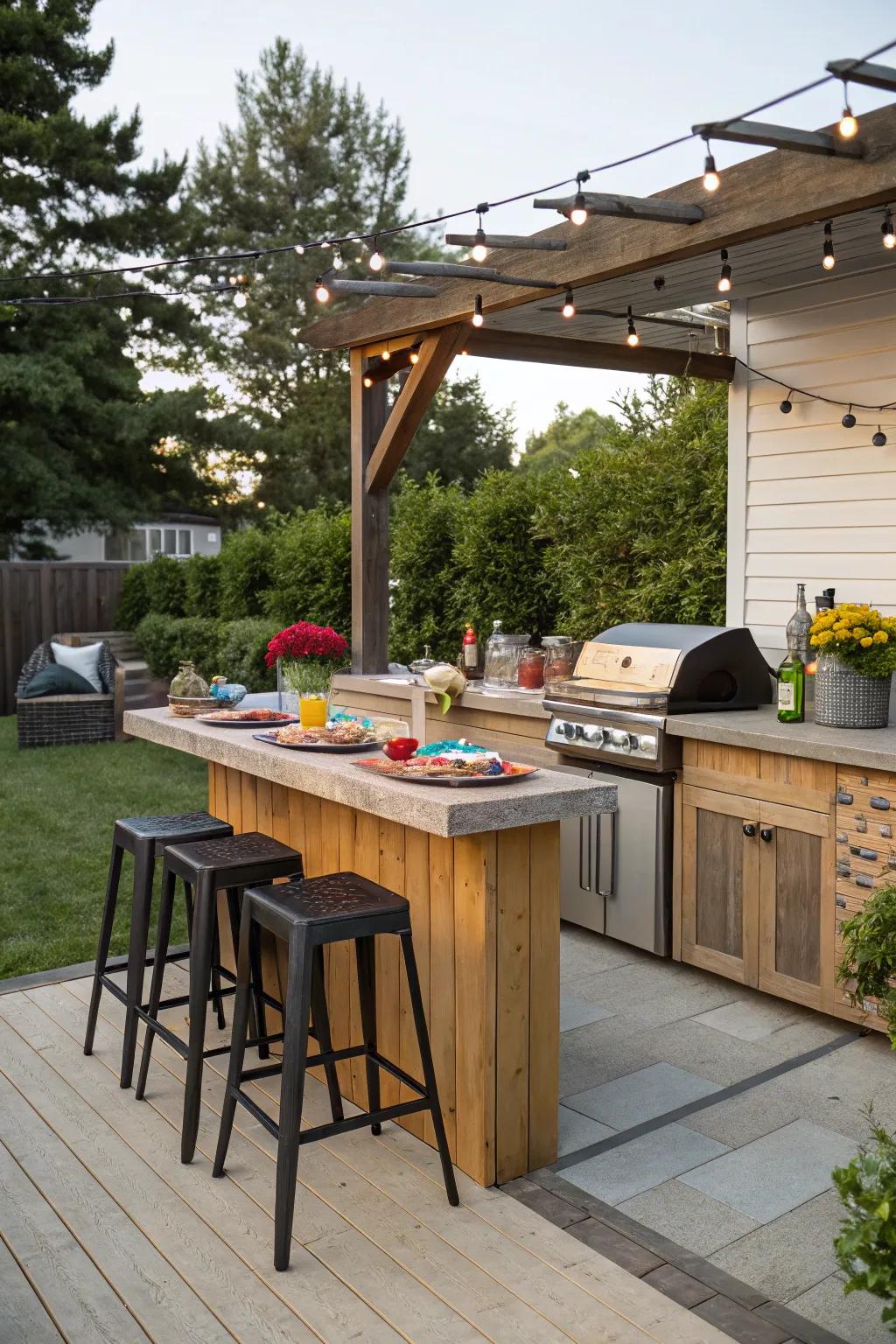 A refreshment station adds a sense of luxury to any BBQ party.