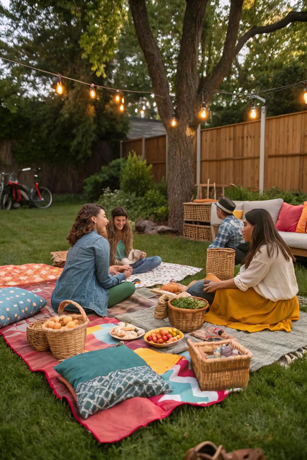 Alfresco picnics offer a relaxed dining setting.