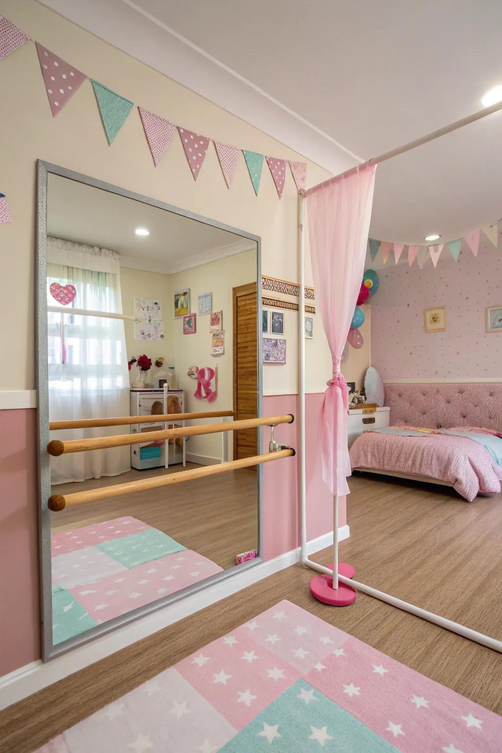 A dancing nook inspires imagination and passion.