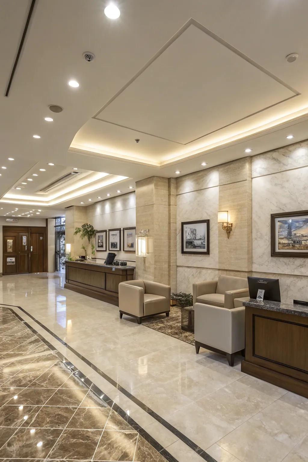 Soft colors create a timeless and professional ambiance.