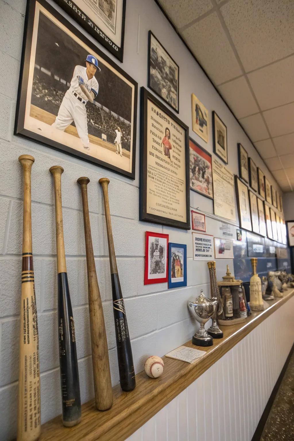 Mix willow sticks into a nostalgic gallery wall.