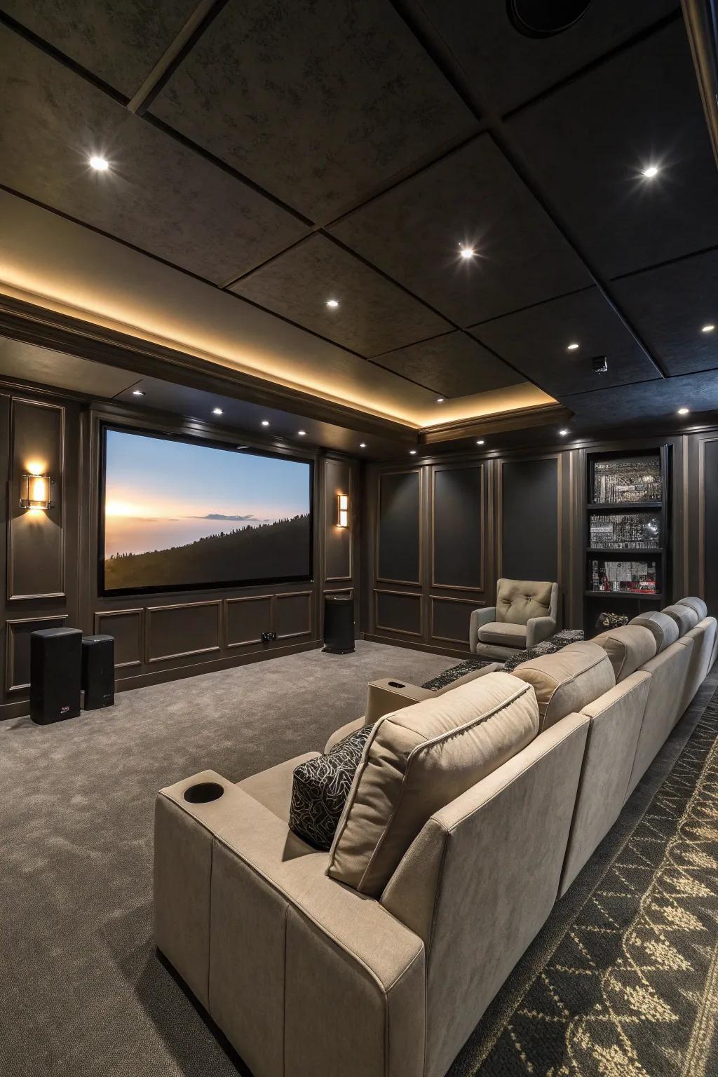 The appearance of your home theater is sleek and uncluttered thanks to hidden technology.